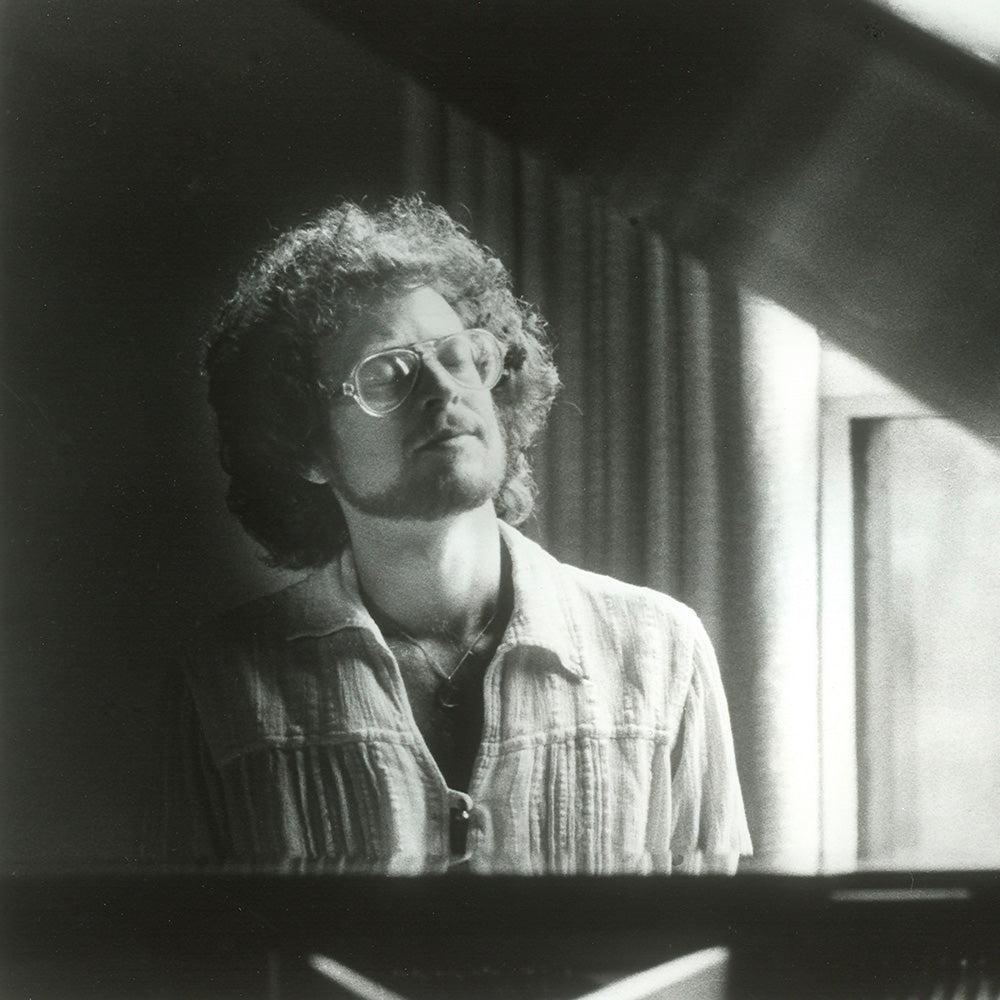 An archival black-and-white portrait of Steven Halpern